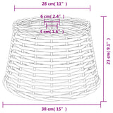 Weißer Deckenlampenschirm Ø38x23 cm aus Korbgeflecht