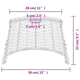 Weißer Deckenlampenschirm Ø38x23 cm aus Korbgeflecht