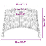 Weißer Deckenlampenschirm Ø45x28 cm aus Korbgeflecht