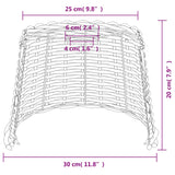 Brauner Deckenlampenschirm Ø30x20 cm aus Korbgeflecht