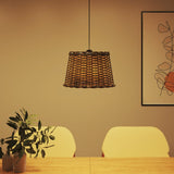 Brown ceiling lampshade Ø40x26 cm wicker