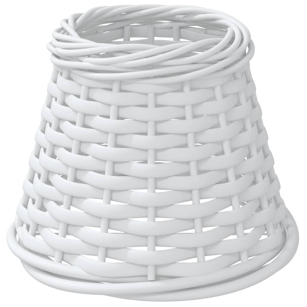 White wicker lampshade Ø15x12 cm