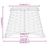 White wicker lampshade Ø15x12 cm