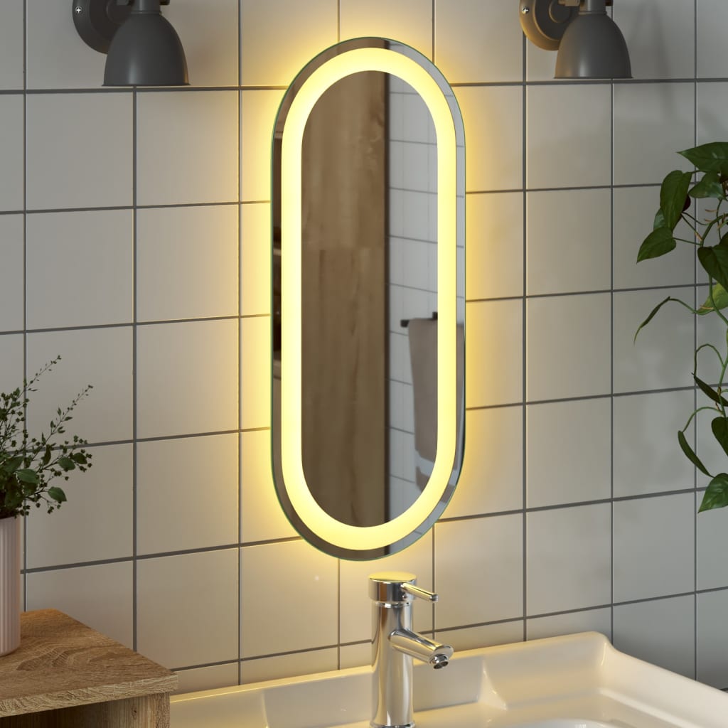 Miroir de salle de bain à LED 60x25 cm ovale