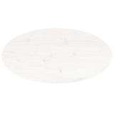 White table top 80x40x2.5 cm solid pine wood oval