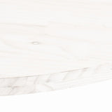 White table top 80x40x2.5 cm solid pine wood oval