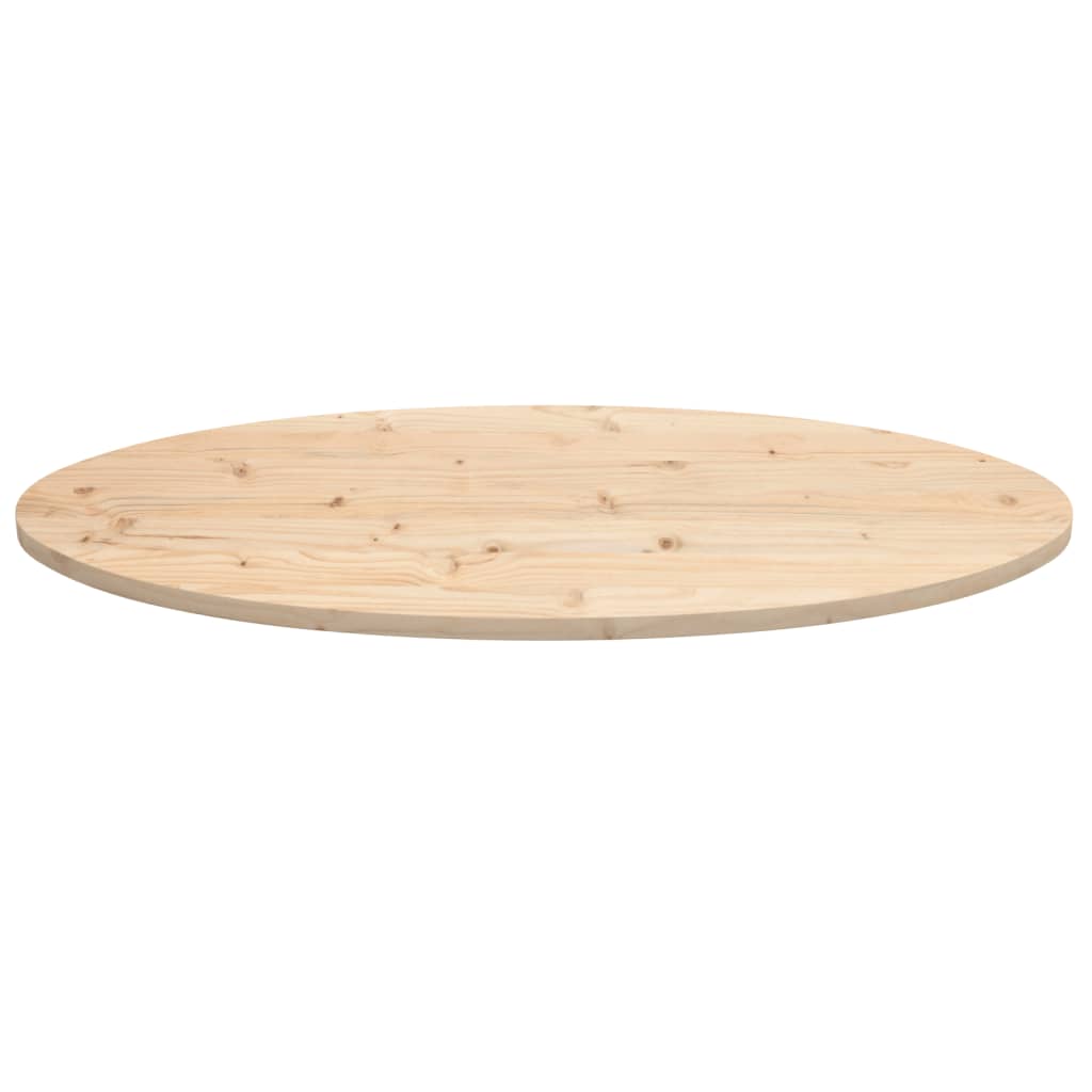 Table top 100x50x2.5 cm solid pine wood oval