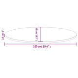 Table top 100x50x2.5 cm solid pine wood oval