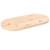 Table top 60x30x2.5 cm solid pine wood oval