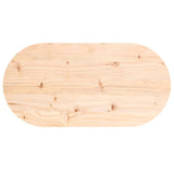 Table top 60x30x2.5 cm solid pine wood oval