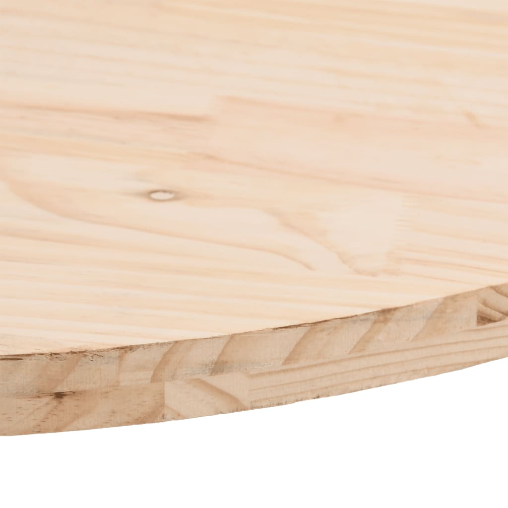 Table top 60x30x2.5 cm solid pine wood oval