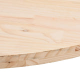 Table top 70x35x2.5 cm solid pine wood oval