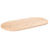 Table top 100x50x2.5 cm solid pine wood oval