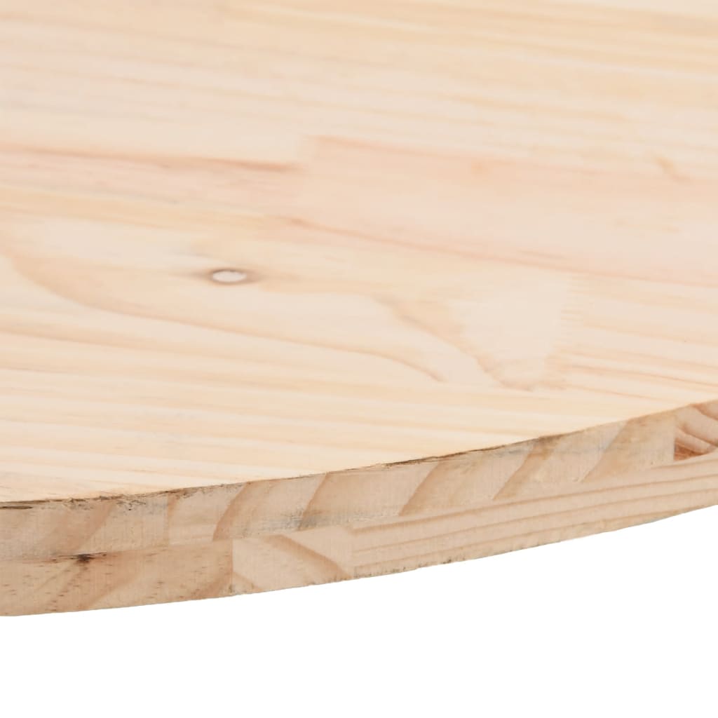 Table top 100x50x2.5 cm solid pine wood oval