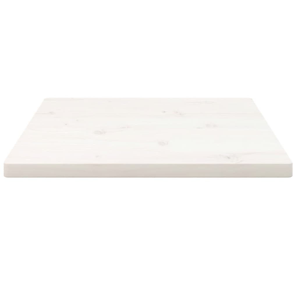 White table top 60x60x2.5 cm solid pine wood