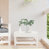 Repose-pied de jardin blanc bois de pin massif