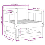 Chaises de jardin lot de 2 bois massif de pin