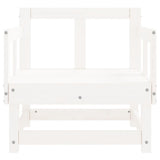 Garden chairs set of 2 white solid pine wood