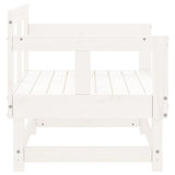 Garden chairs set of 2 white solid pine wood