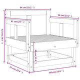 Gartenstuhl-Set aus 2 cm massivem Douglas-Holz