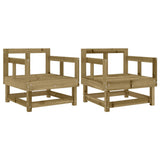 Chaises de jardin lot de 2 bois de pin imprégné