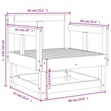 Chaises de jardin lot de 2 bois de pin imprégné