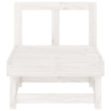 Canapés centraux de jardin 2 pcs blanc bois de pin massif