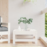 Repose-pied de jardin blanc bois de pin massif