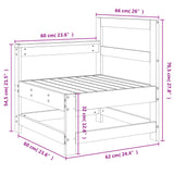 Canapé d'angle de jardin bois massif douglas