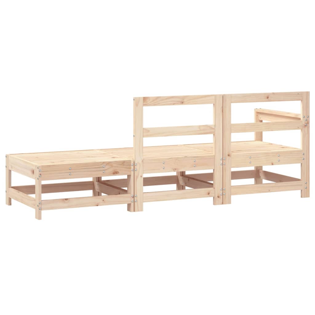 Salon de jardin 3 pcs bois massif de pin