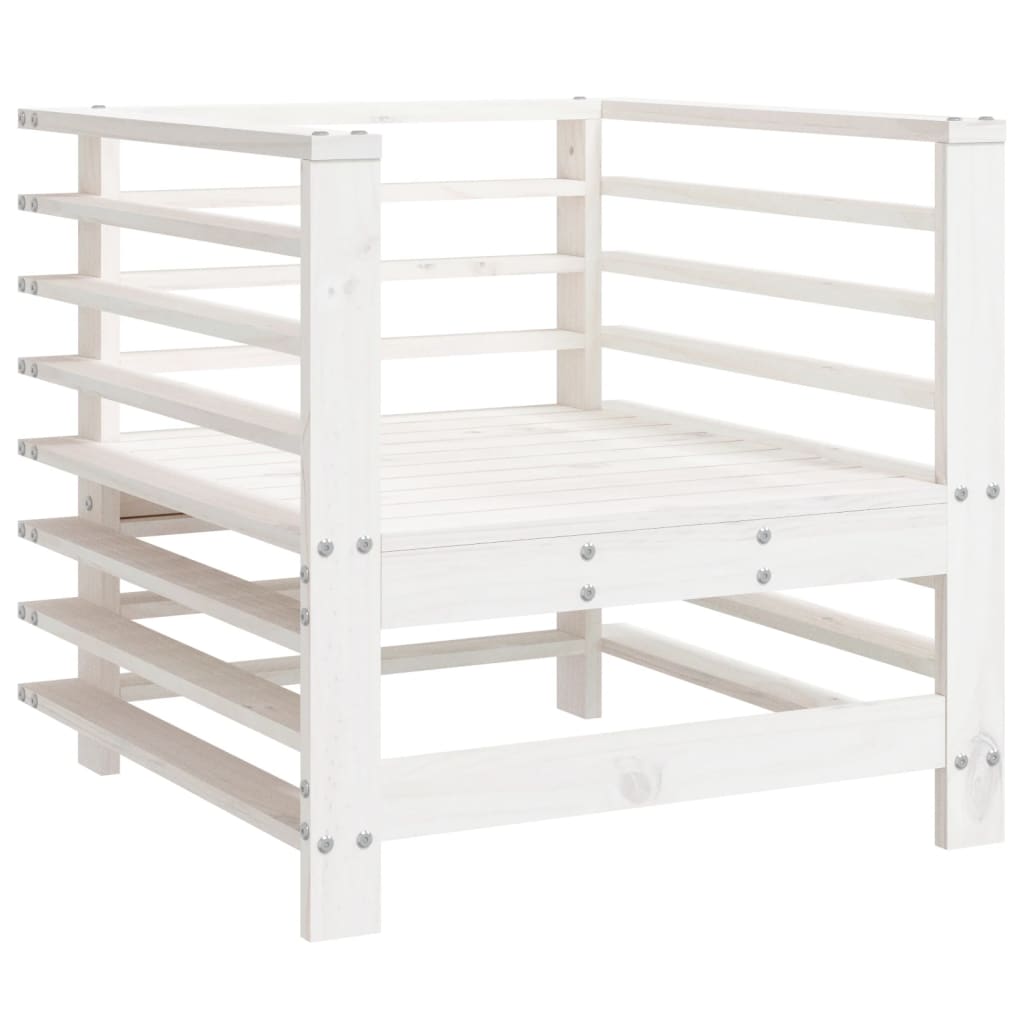 Chaises de jardin lot de 2 blanc bois massif de pin