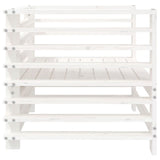 Chaises de jardin lot de 2 blanc bois massif de pin