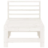 Canapés centraux de jardin 2 pcs blanc bois de pin massif