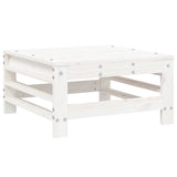 Salon de jardin 3 pcs blanc bois massif de pin