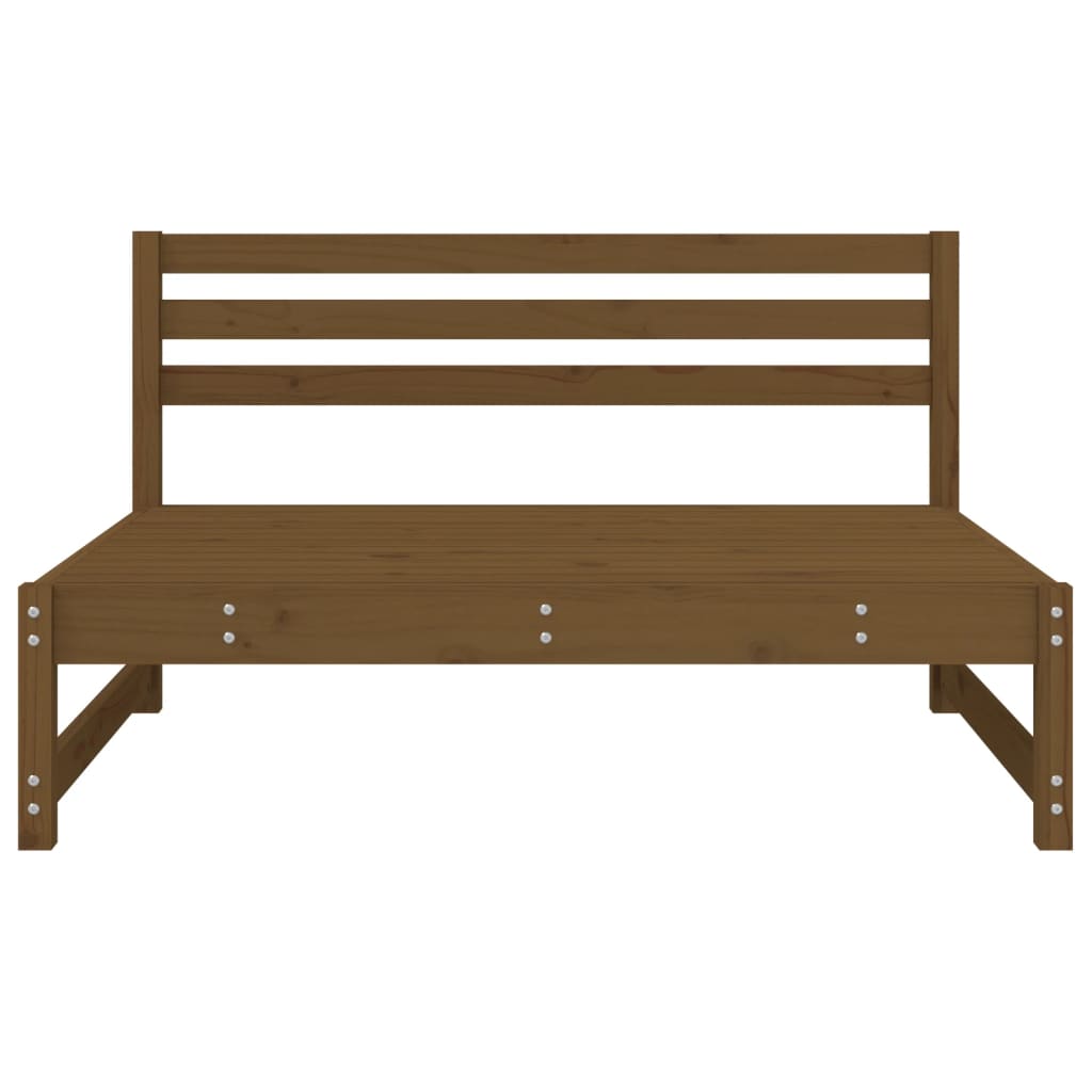 Honey brown central garden sofa 120x80 cm solid pine wood