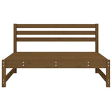 Canapé central de jardin marron miel 120x80 cm bois pin massif