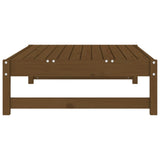 Repose-pied de jardin 120x80 cm marron miel bois de pin massif