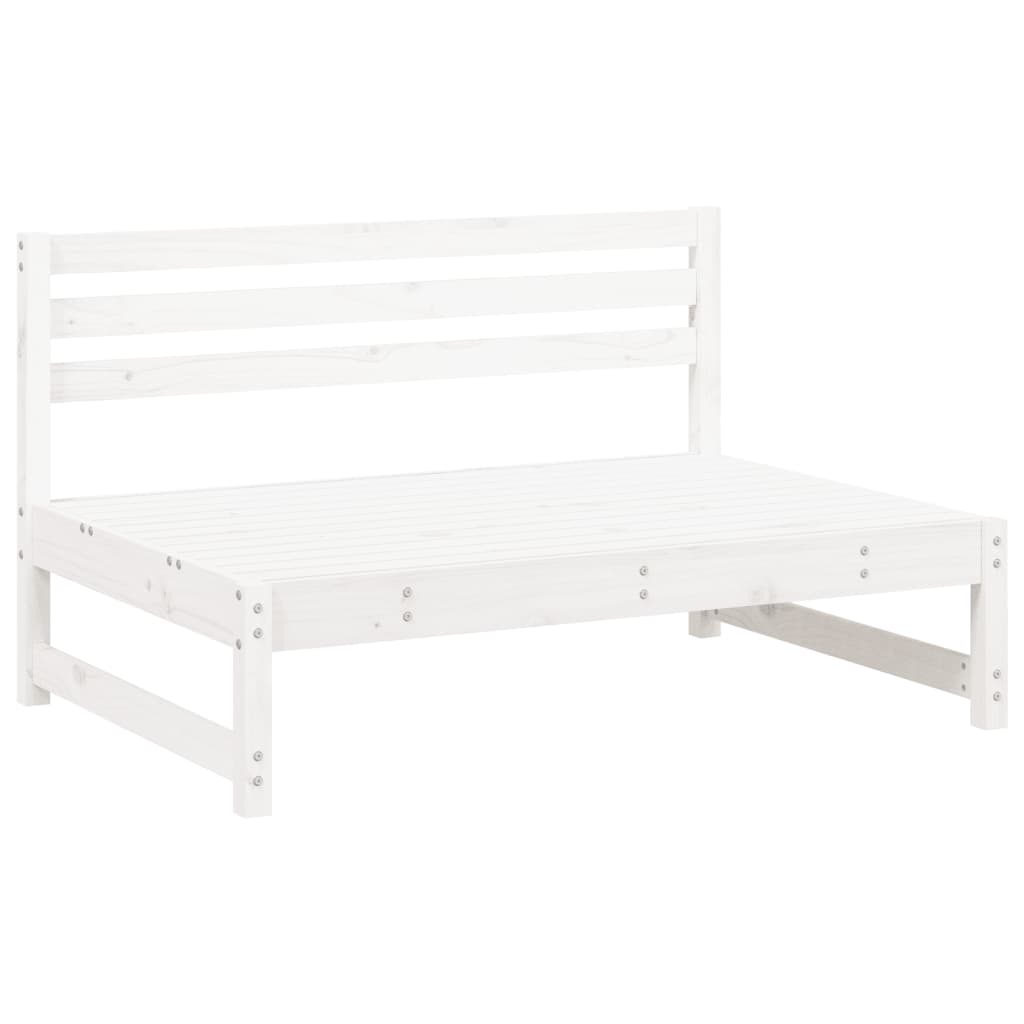 Canapés centraux de jardin 2pcs blanc 120x80 cm bois pin massif