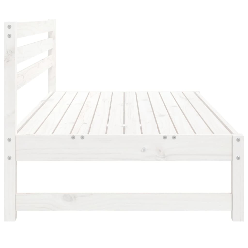 Canapés centraux de jardin 2pcs blanc 120x80 cm bois pin massif