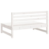 Canapés centraux de jardin 2pcs blanc 120x80 cm bois pin massif