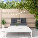 Salon de jardin 2 pcs blanc bois de pin massif