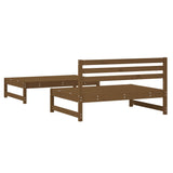 2-piece garden furniture set honey brown solid pine wood