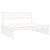 Central white garden sofa 120x80 cm solid pine wood