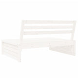 Central white garden sofa 120x80 cm solid pine wood