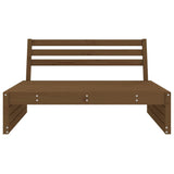 Canapé central de jardin marron miel 120x80 cm bois pin massif