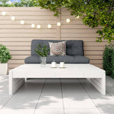 Repose-pied de jardin 120x80 cm blanc bois de pin massif