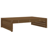 Repose-pied de jardin 120x80 cm marron miel bois de pin massif