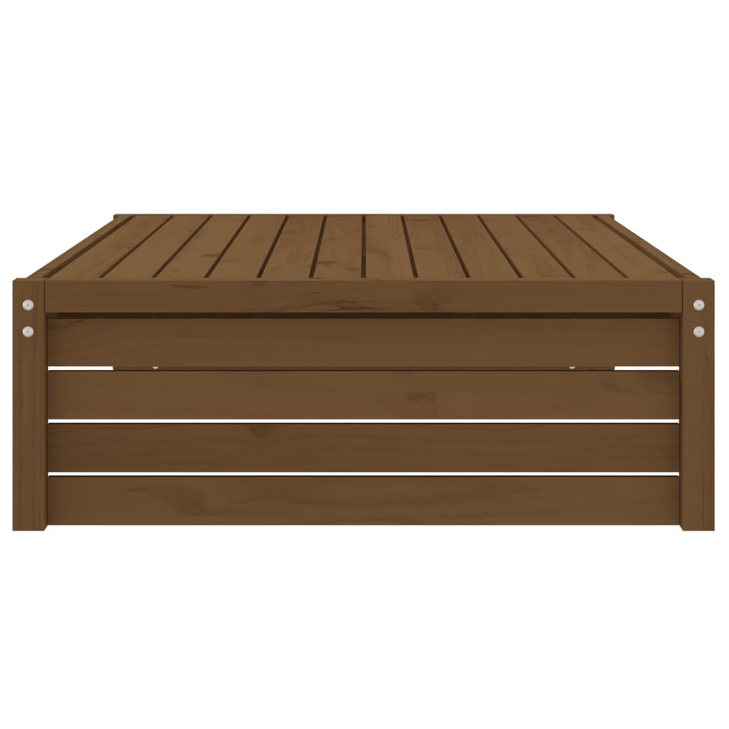 Repose-pied de jardin 120x80 cm marron miel bois de pin massif