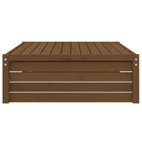 Repose-pied de jardin 120x80 cm marron miel bois de pin massif