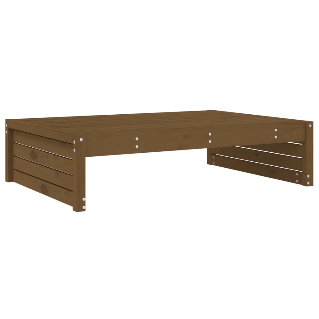 Repose-pied de jardin 120x80 cm marron miel bois de pin massif